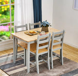 Classic Solid Wooden Dining Table and 4 Chairs Set Kitchen Home Grade B