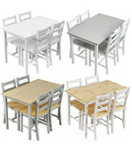 Classic Solid Wooden Dining Table and 4 Chairs Set Kitchen Home Grade B