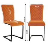 New Set of 4 pcs Mayfair Dining Chairs Metal Legs High Back Seat