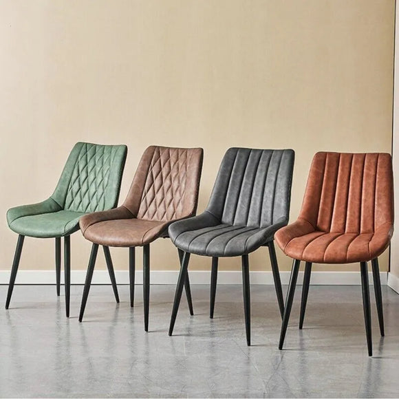 BW | 2 Diamond Faux Velvet Chairs