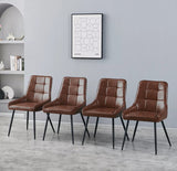 2 x BW Golden Faux Leather Chairs