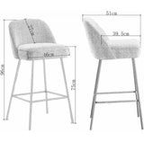 Advanced Breathable Bar Stools Set of 2 High-Resilience with Spring Cushion