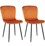 NBW Set of Modern Dining Chair with Backrest Metal Legs for Kitchen Living Room