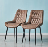 BW | 2 Diamond Faux Velvet Chairs