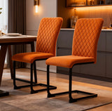 New Set of 4 pcs Mayfair Dining Chairs Metal Legs High Back Seat
