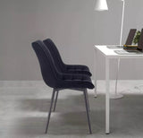 BW | 2 Diamond Velvet Chairs