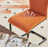 New Set of 4 pcs Mayfair Dining Chairs Metal Legs High Back Seat