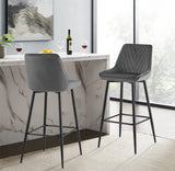 NBW 2 x Breakfast Bar Stools Velvet Chairs Kitchen Pub Cafe Barstools