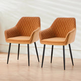 2 Velvet Bucket Chairs