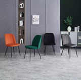 2 x Velvet Dining Chairs Upholstered seat with Metal Legs Kitchen Chairs + Free Delivery 🚚