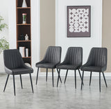 Set of BW 4 Dining Chairs Faux Leather + Free Delivery 🚚