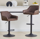 2 x  PU Swivel Bar Stools