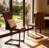 New Set of 4 pcs Mayfair Dining Chairs Metal Legs High Back Seat