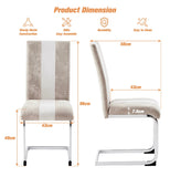 New Set of 2 pcs Mayfair Dining Chairs Metal Legs High Back Seat