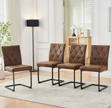 New Set of 4 pcs Mayfair Dining Chairs Metal Legs High Back Seat