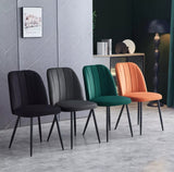 2 x Velvet Dining Chairs Upholstered seat with Metal Legs Kitchen Chairs + Free Delivery 🚚