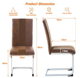 New Set of 4 pcs Mayfair Dining Chairs Metal Legs High Back Seat