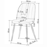 2 x Velvet Dining Chairs Upholstered seat with Metal Legs Kitchen Chairs + Free Delivery 🚚