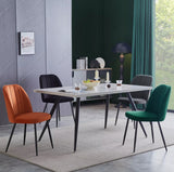 2 x Velvet Dining Chairs Upholstered seat with Metal Legs Kitchen Chairs + Free Delivery 🚚