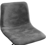 Set of 2 Faux Leather Height Adjustable Breakfast Counter Stools