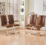 New Set of 4 pcs Mayfair Dining Chairs Metal Legs High Back Seat