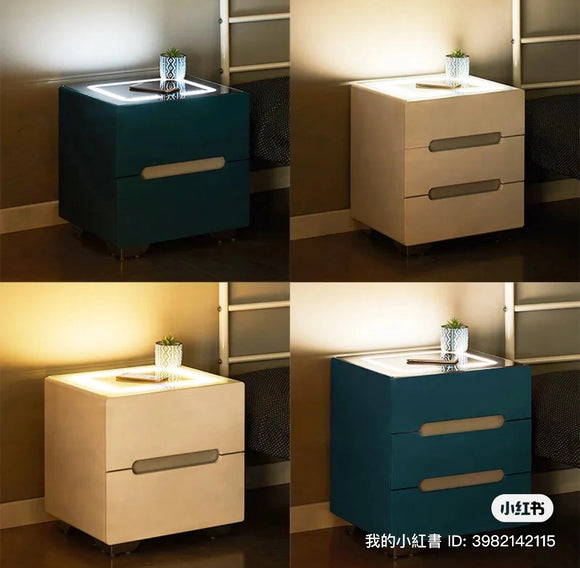 Smart Bedside Table with Light Phone Charging
Modern Bedroom Furniture 2 Drawers