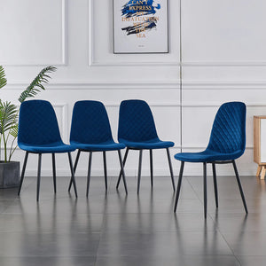4 x Blue Velvet Dinning Chairs + Free Delivery 🚛