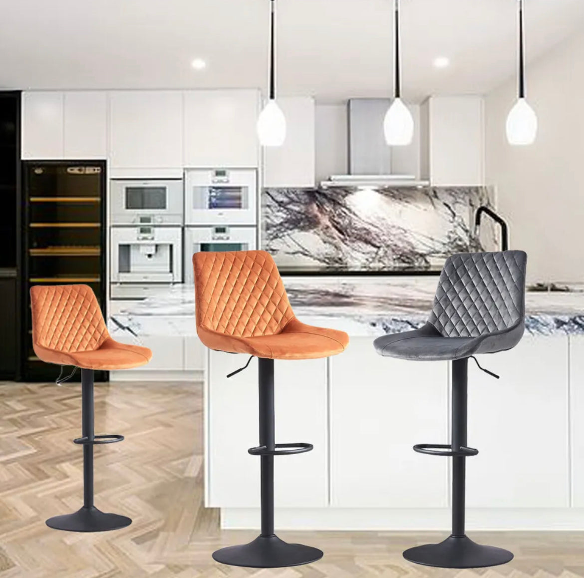 Breakfast Bar Cafe Stools With Back 2x Breakfast Bar Stools Velvet