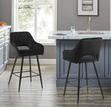 NBW 2 x Breakfast Bar Stools Velvet Chairs Kitchen Pub Cafe Barstools