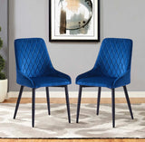 BW | 2 Faux / Velvet Chairs