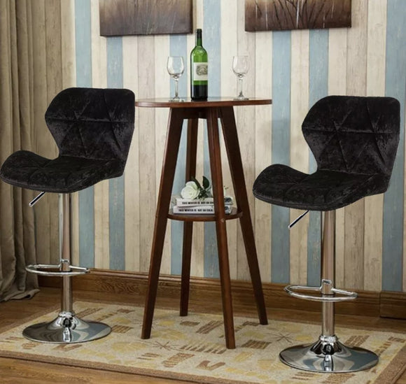 4 x Black Velvet Bar Stools + Free Delivery 🚚