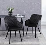 2 BW Grid Velvet Bucket Chairs + Free Delivery 🚚