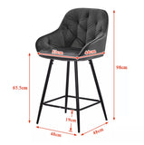 2 x BW Luxury Tufted Bar Stools + Free Delivery