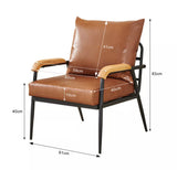 1/2/3 Seater Brown Faux Leather Sofa Armchair Couch Living Room Modern Metal Leg