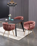 1xWindsor Luxury Velvet Dining Chair With Gold Leg Modern Contemporary Chair + Free Delivery 🚚