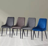 BW | 2 Faux / Velvet Chairs