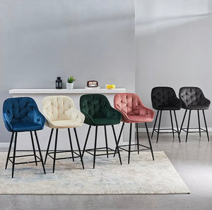 2 x BW Luxury Tufted Bar Stools + Free Delivery