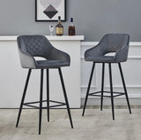 NBW 2 x Breakfast Bar Stools Velvet Chairs Kitchen Pub Cafe Barstools
