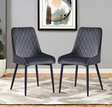 BW | 2 Faux / Velvet Chairs