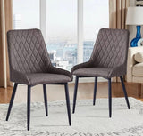 BW | 2 Faux / Velvet Chairs