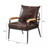 1/2/3 Seater Brown Faux Leather Sofa Armchair Couch Living Room Modern Metal Leg
