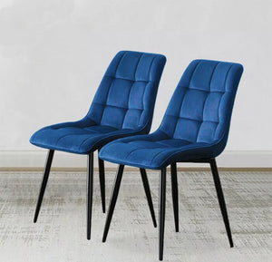 6 x Blue Velvet Chairs + Free Delivery 🚚