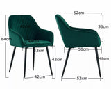 2 Velvet Bucket Chairs