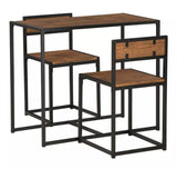Modern Table 2 Chairs Breakfast Bar Kitchen Dining Room 3 Piece Furniture Set